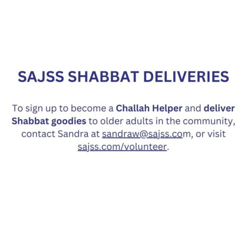 SAJSS Shabbat Deliveries